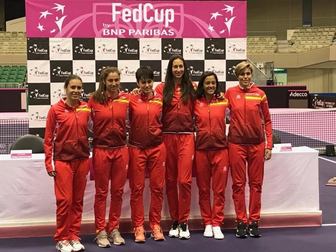 Medina junto a Sorribes, Bolsova, García-Pérez, Soler y Martínez