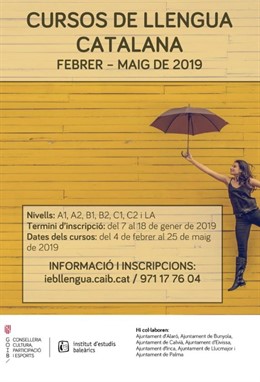 Cartel cursos de catalán