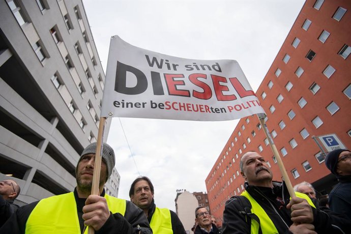 Demonstration against diesel driving ban in Germany