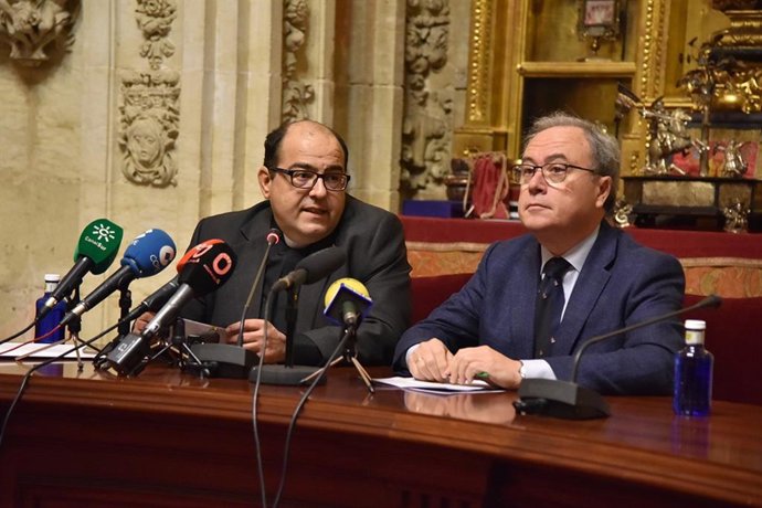 Jiménez Güeto y Díaz en la rueda de prensa