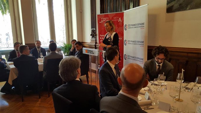 Marta Gastón en el encuentro hispano-francés celebrado en Zaragoza