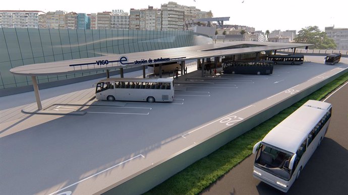Reconstrucción de la estación de autobuses proyectada para Vigo