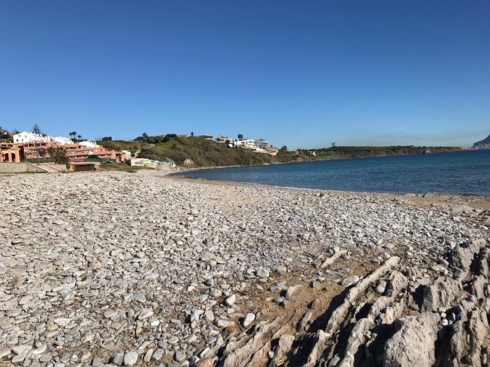 Pérdida de arena en la playa de Getares de Algeciras