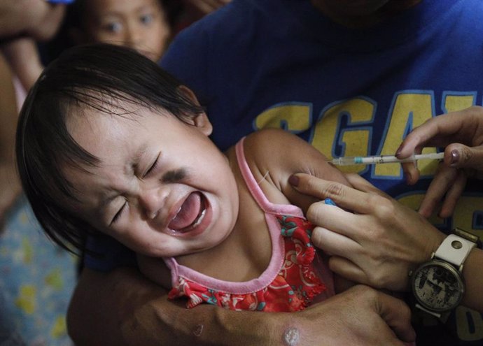 Centro de vacunación en Filipinas