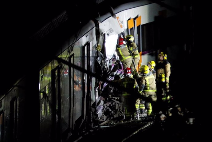 Imagen del accidente de tren cerca de Manresa 