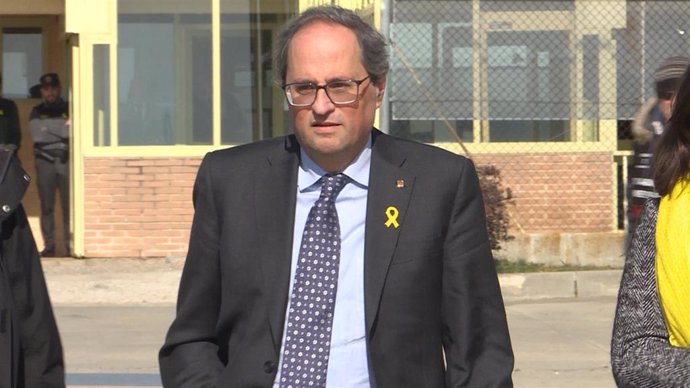 Visita del presidente de la Generalitat catalana, Quim Torra, a los presos sober
