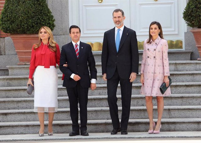 Reyes  felipe letizia almuerzo   Presidente  Mexico  Enrique Peña Nieto Angélica