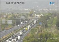 La Autopista de Inca sufre retenciones de casi cinco kilómetros, tras un accidente entre varios vehículos