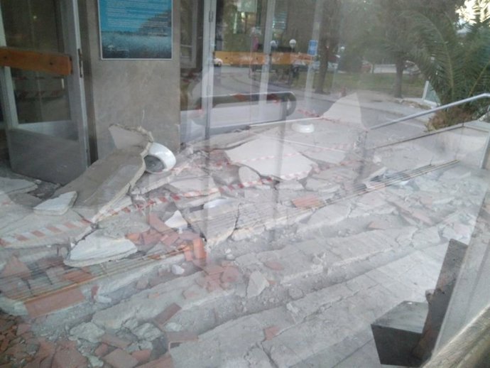 Derrumbe del techo del Hospital Neurotraumatológico