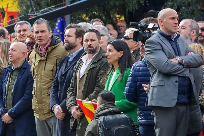 Concentración en la Plaza de Colón (Madrid) bajo el lema 'Por una España unida' 