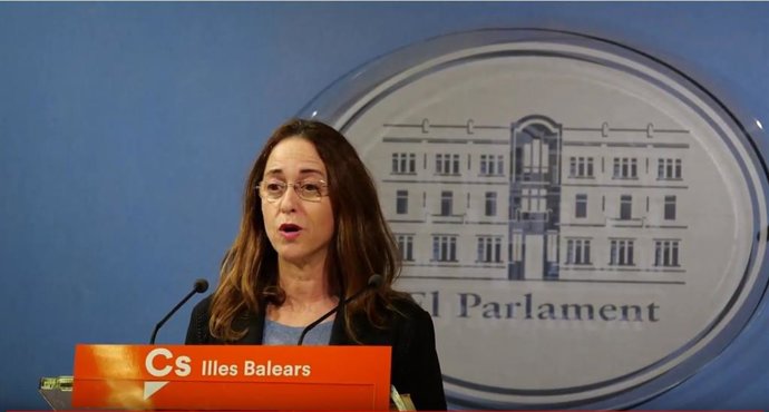 La diputada de Cs, Olga Ballester, en rueda de prensa