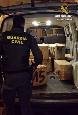 Furgoneta con 620 kilos de hachís interceptada en Huelva
