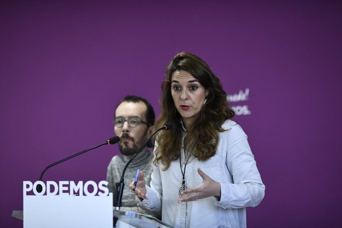 Roda de premsa de Podem sobre l'actualitat política