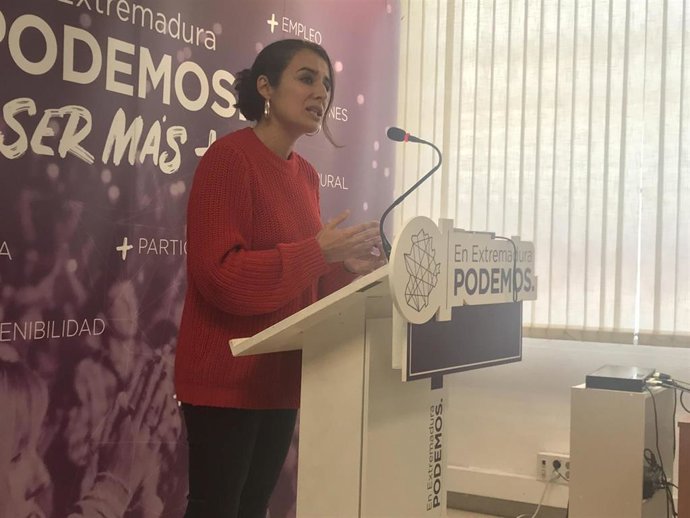 La candidata de Podemos a la Presidencia de la Junta, Irene de Miguel