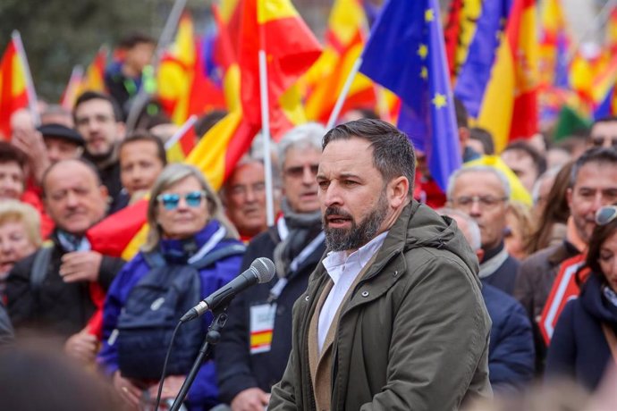 Concentración en la Plaza de Colón (Madrid) bajo el lema 'Por una España unida' 