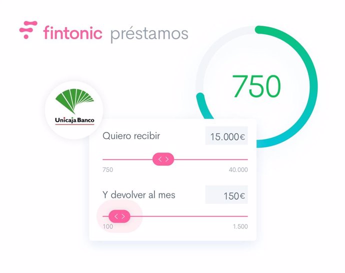Unicaja Banco se incorpora a la plataforna de préstamos al consumo de Fintonic.