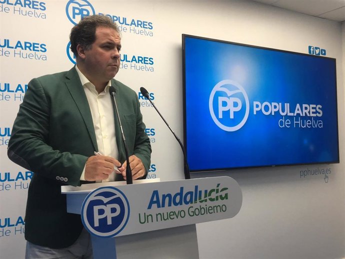 Juan Carlos Duarte, portavoz de la Dirección Provincial del PP de Huelva. 