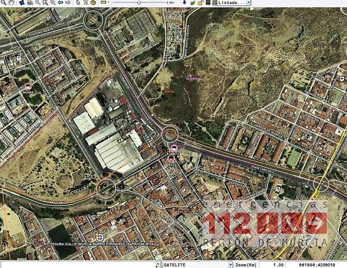 Imagen del lugar del incendio