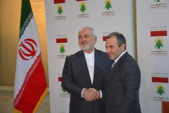 Los ministros de Asuntos Exteriores de Líbano, Gebran Bassil, y de Irán, Mohamma