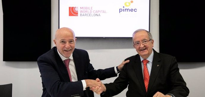 El consejero delegado de MWCapital, Carlos Grau, y el presidente de Pimec, Josep