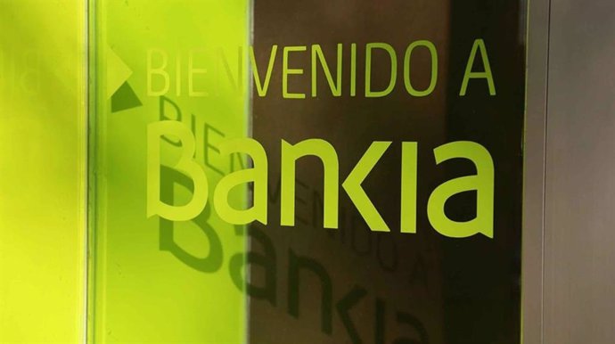 Letrero de una sucursal de Bankia