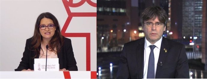 Mónica Oltra y Carles Puigdemont
