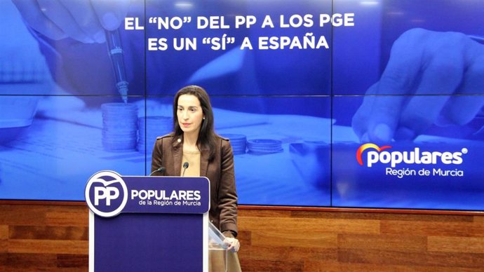 La portavoz del PP de la Región de Murcia, Nuria Fuentes