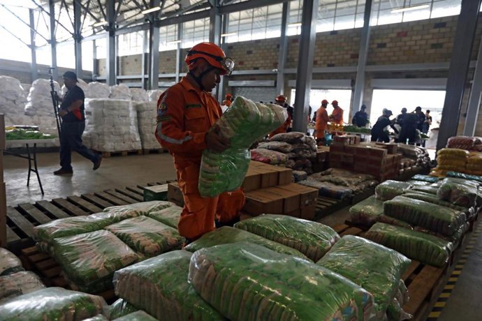 Ayuda humanitaria en la frontera entre Venezuela y Colombia