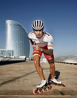 El velocista español Ioseba Fernández en Barcelona