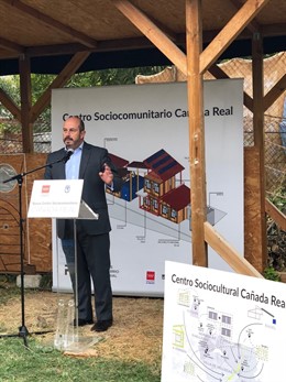 El vicepresidente de la Comunidad de Madrid, Pedro Rollán, en la Cañada Real