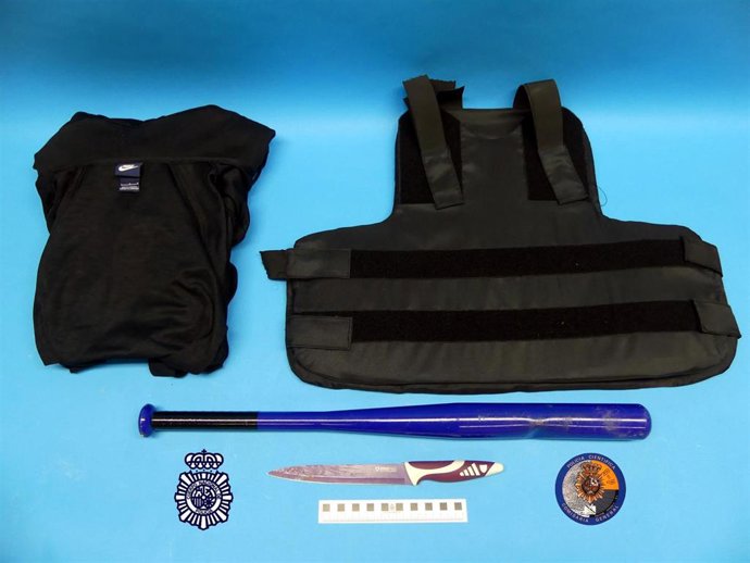 Efectos intervenidos a los detenidos por intento de homcidio