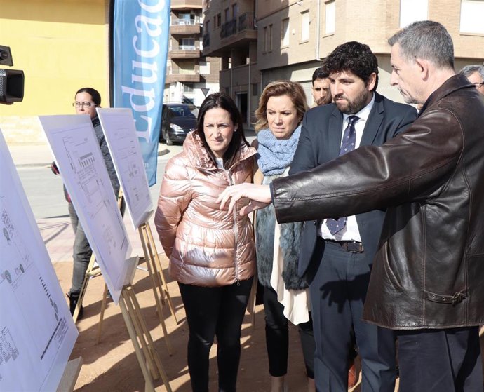 López Miras, este martes en la colocación de la primera piedra de un colegio