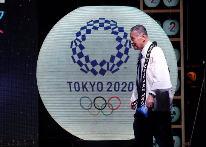 Yoshiro Mori, president of the Tokyo 2020 Organising Committee, attends a countd