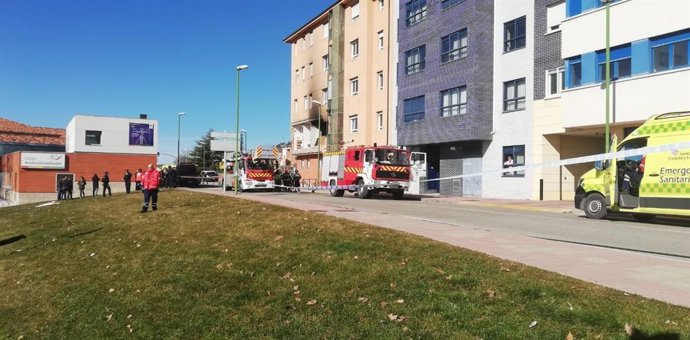 Explosión de gas en la calle Modesto Ciruelos de Burgos