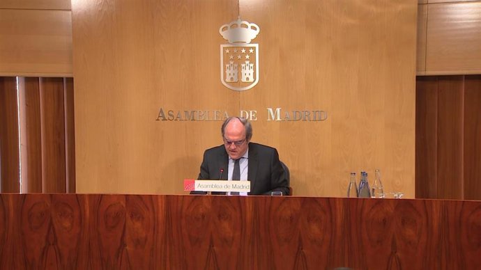 Ángel Gabilondo, portavoz del PSOE en la Asamblea de Madrid, en rueda de prensa
