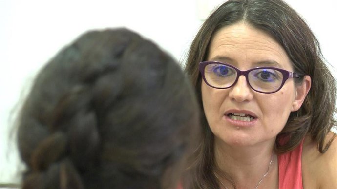 Mónica Oltra en una entrevista a Europa Press