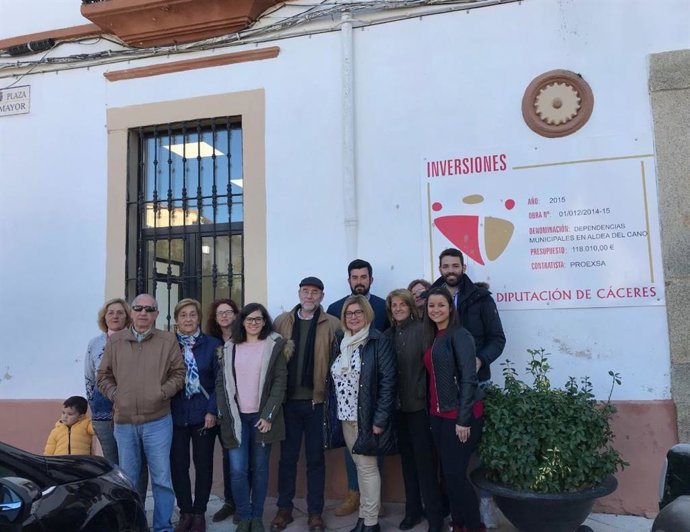 Rosario Cordero visita Aldea del Cano (Cáceres)
