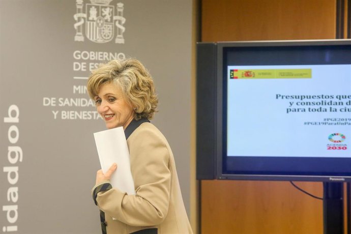 Rueda de prensa sobre la pobreza infantil en el Ministerio de Sanidad