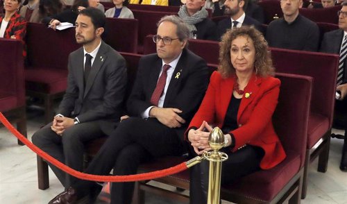 El presidente de la Generalitat Quim Torra en el primer día del juicio al 'Procé