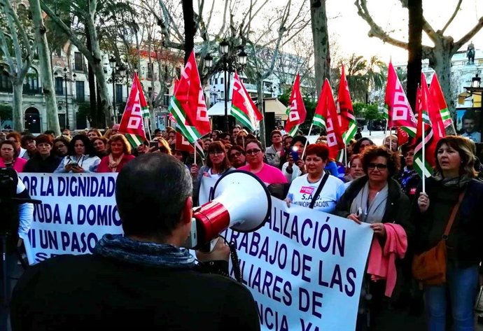 Concentración de las trabajadoras