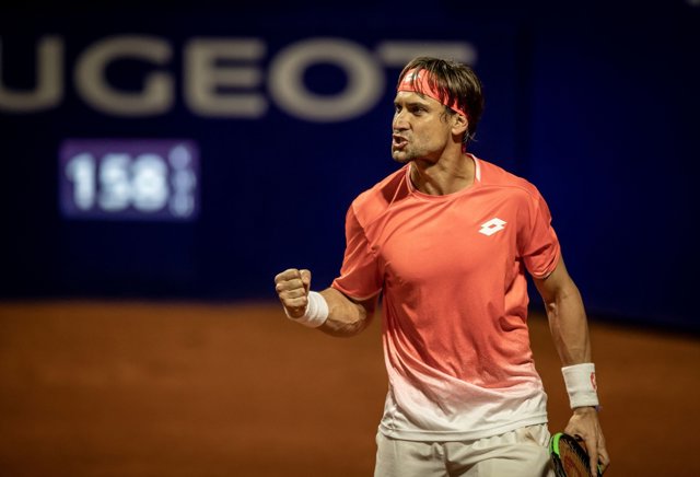 Carballes celebrando punto en el Mutua Madrid Open