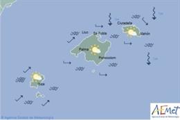 El tiempo, hoy miércoles 13 de febrero de 2019, en Baleares