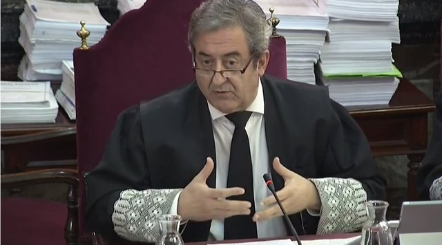 Javier Zaragoza interviene durante la segunda jornada del juicio por el 'procés'