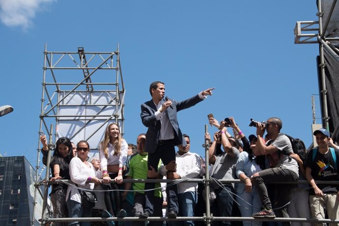 Manifestación de apoyo a Juan Guaidó
