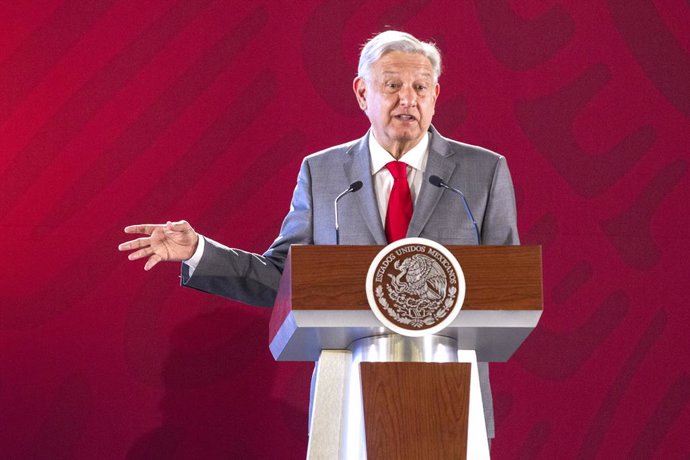 Obrador press conference in Mexico City