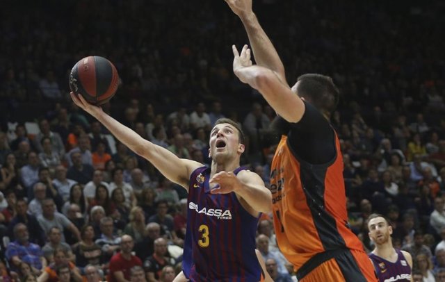 Thomas Heurtel, en un partido del Barça Lassa