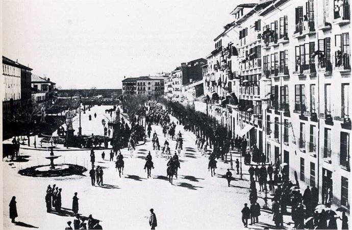 Imagen del Paseo de Sarasate de Pamplona en 1891