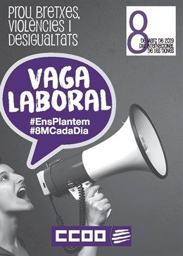 Cartell per a la vaga del 8 de mar