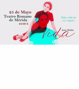 Cartel del concierto de Ana Belén en Mérida