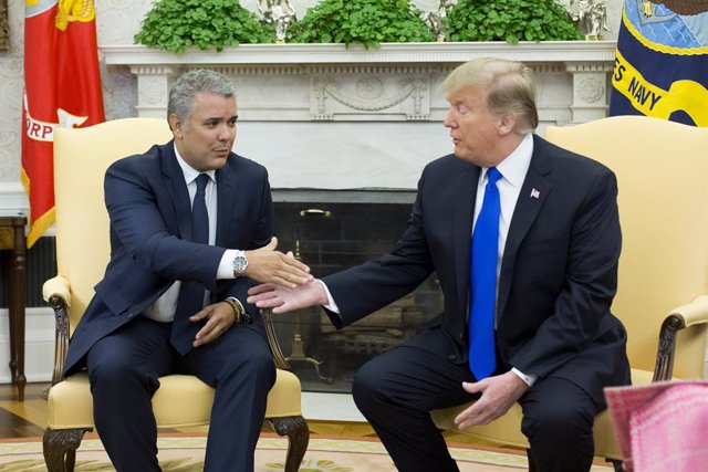 Trump hosts the President of Colombia Ivan Duque 